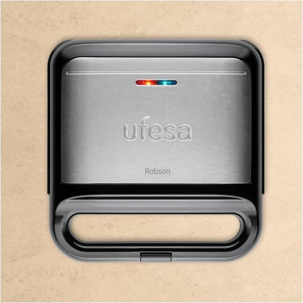 Toster 3-në-1 UFESA Robson 71408012, 850 W, pllaka të heqshme për sanduiça/waflla/grill, i zi