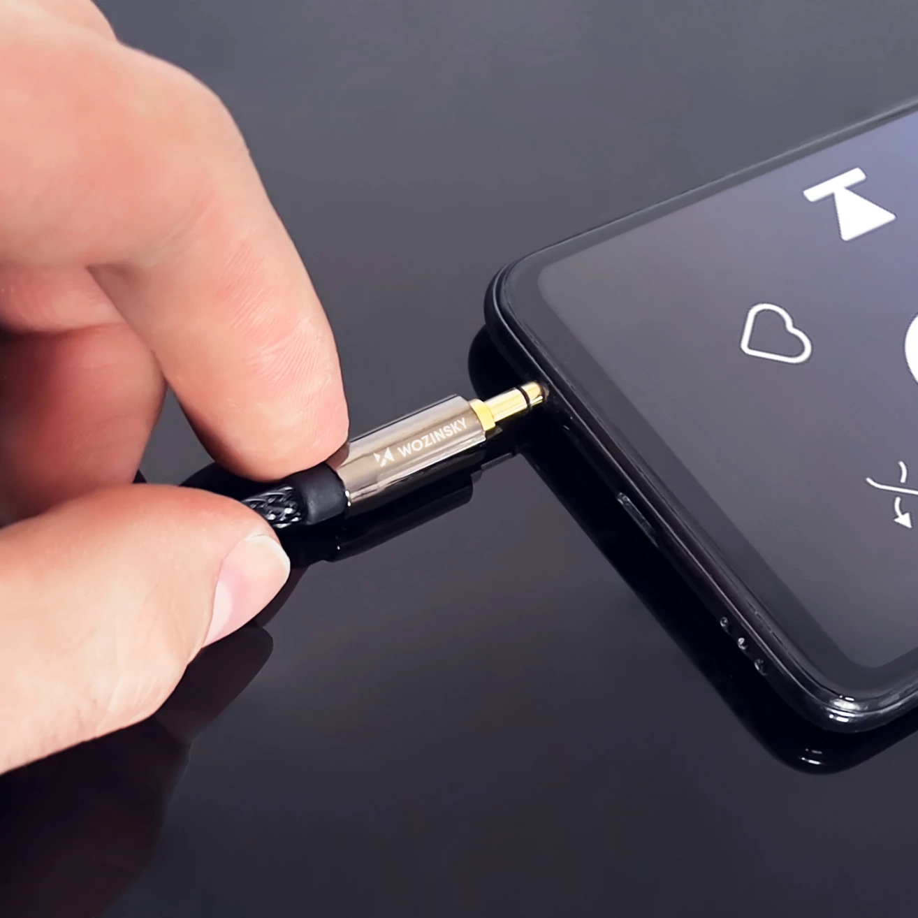 Kabllo audio Wozinsky AUX, 2x mini jack 3.5mm, 2m, e zezë