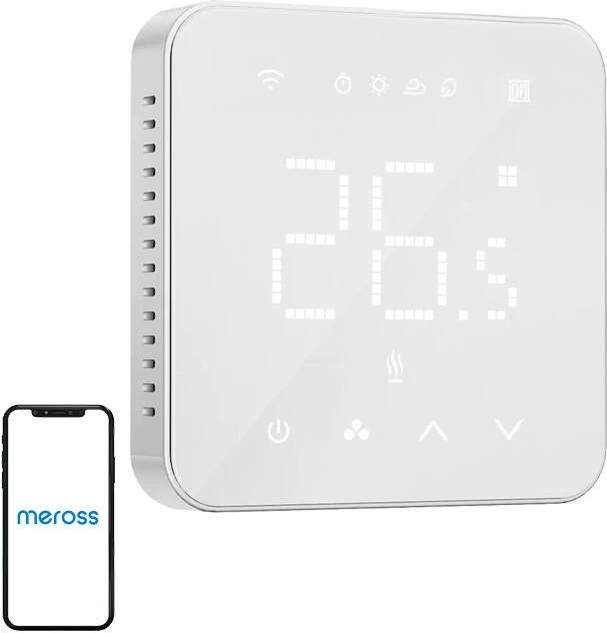 termostat smart WiFi Meross MTS200BHK(EU) HomeKit, 5-35°C, i bardhë, set 1 copë