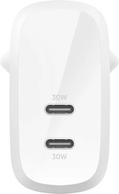Karikues Belkin BoostCharge Pro, 60W, 2x USB Type-C, i bardhë