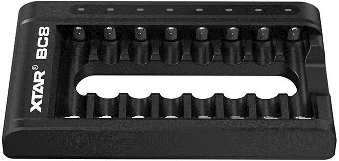 Karikues baterish XTAR BC8, për R03/AAA dhe R6/AA, Li-ion 1.5V/NiMH, i zi