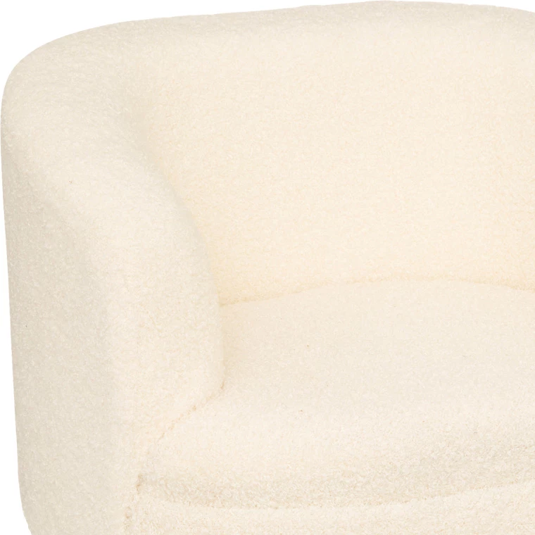 Karrige për fëmijë Kidopo, pëlhurë teddy, ngjyrë krem, 41.5x36x45cm