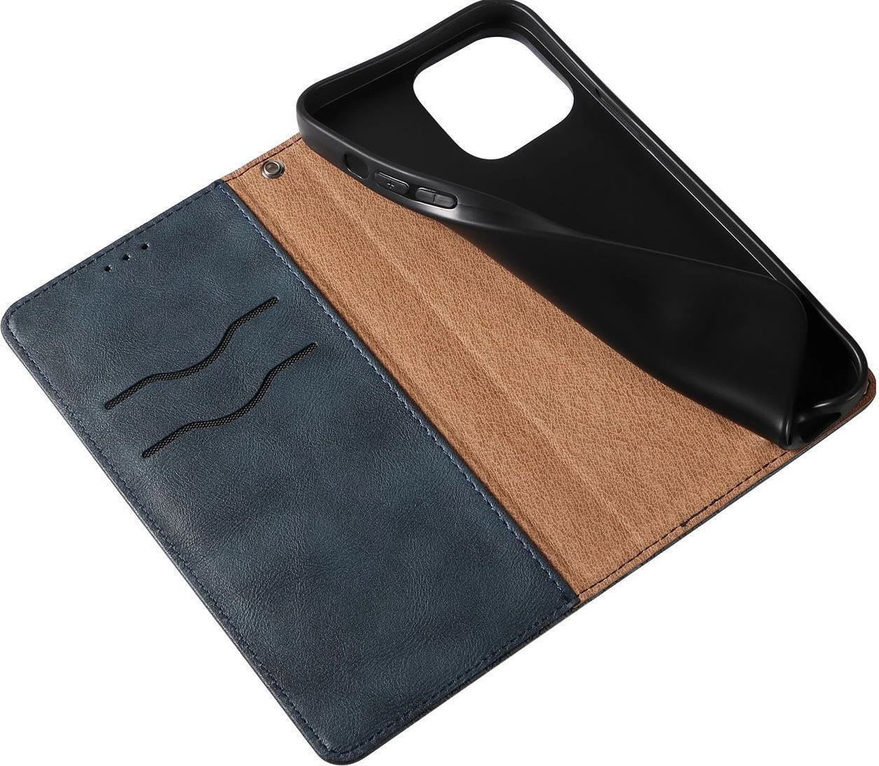 Mbështjellës Hurtel Magnet Strap Case për Samsung Galaxy S23, portofol, qëndrim, rrip dore, kaltër