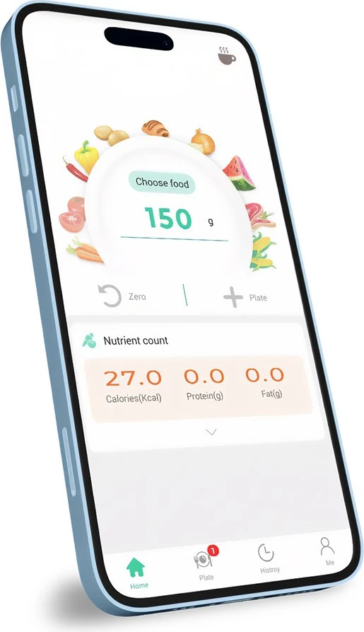 Peshore kuzhine Media-Tech MT5544, inteligjente, me aplikacion dietal, e bardhë