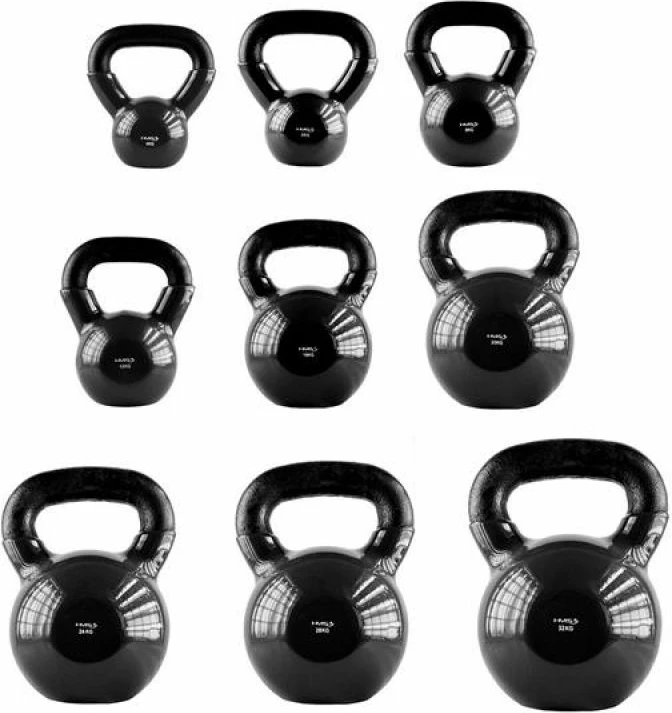 Kettlebell prej hekuri të hedhur, HMS, i zi