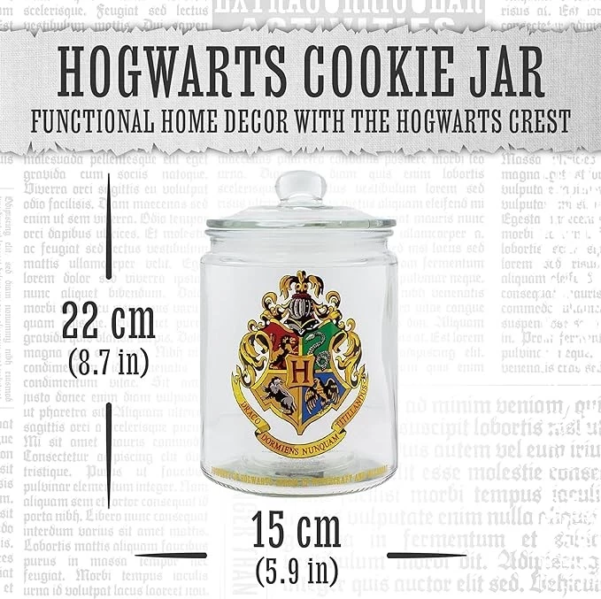 Barattol për biskota Paladone Harry Potter, xham, me stemë Hogwarts