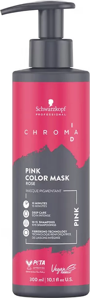 Maskë ngjyruese për flokë për femra Schwarzkopf Professional Chroma ID Color Mask Pink 300ml
