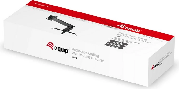 Mbajtës projektori EQUIP, i zi, montim në mur, 20 kg