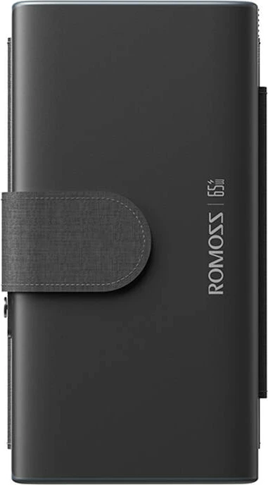 Powerbank Romoss SPB30-171-2133H, 30000mAh, 65W, me panele diellore, e zezë