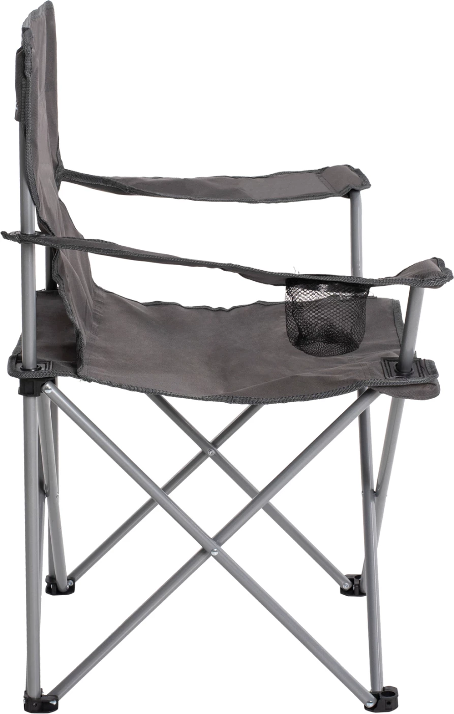 Karrige palosëse për plazh/kamping me mbajtëse gotash, ngjyrë gri, FH5096.01, 77x48x81 cm