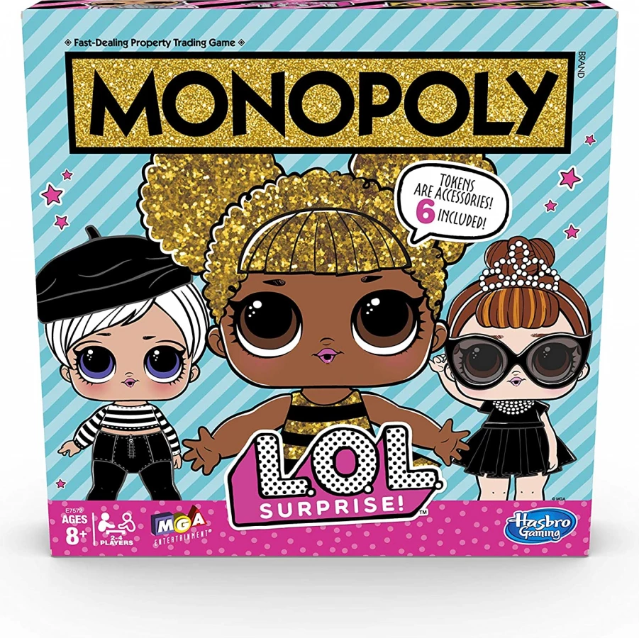 Lojë tavoline Hasbro Monopoly L.O.L. Surprise, version anglisht, 2-6 lojtarë, 8+