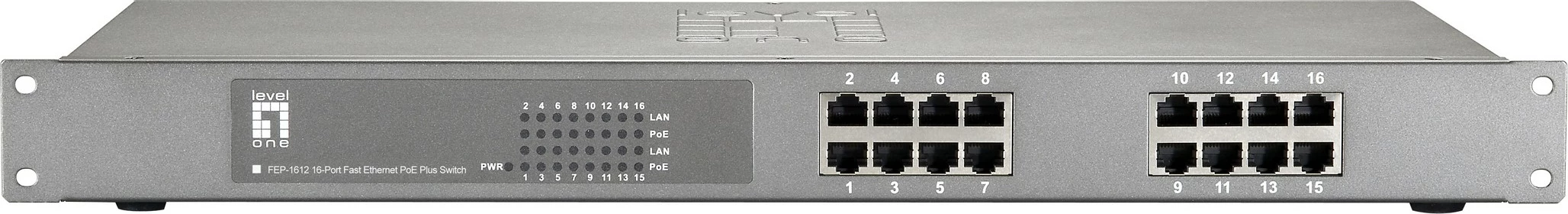 Switch LevelOne FEP-1612, 16-Port PoE, Fast Ethernet, 150W
