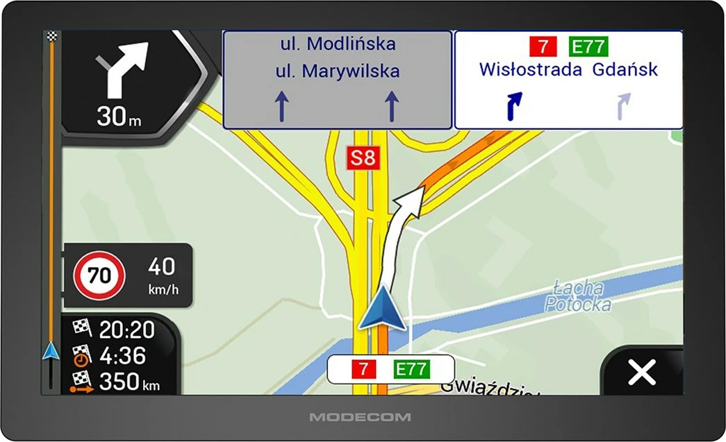 GPS navigacion për vetura MODECOM FreeWAY CX 9.4 me iGO Navigation, 16 GB, E zezë