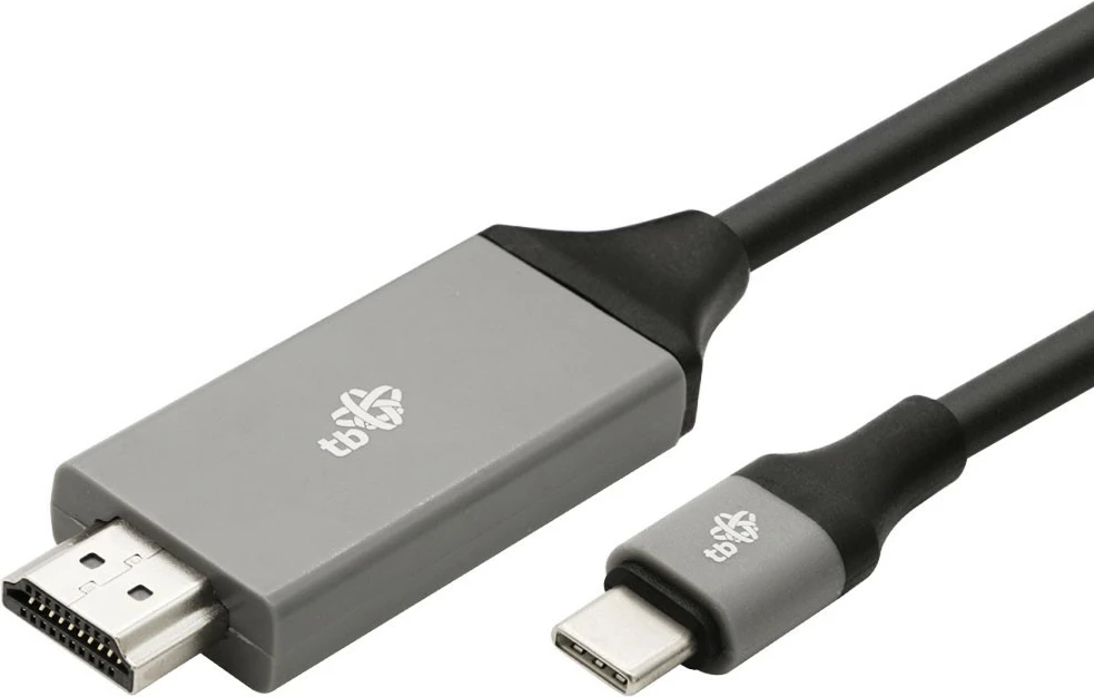 Kabllo HDMI 2.0V në USB Type C TB, 2m, E zezë