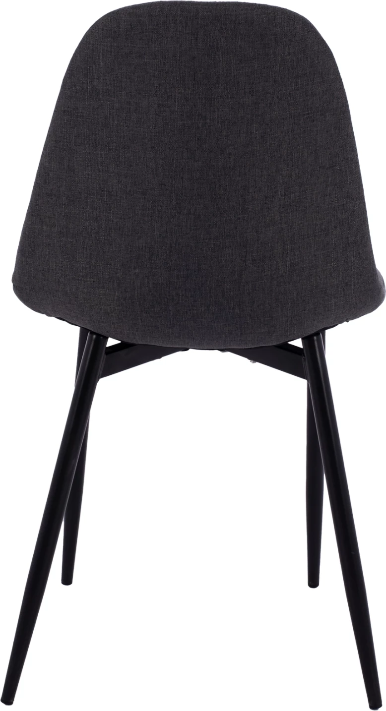 Karrige për ngrënie Leonardo FH00100.16 me këmbë metalike dhe pëlhurë gri e errët 43,5x59x84 cm., set prej 4 copë