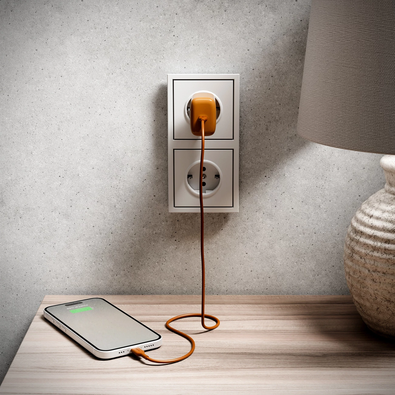 Kabllo USB-C në USB-C Puro ICON 1.5 m, portokalli