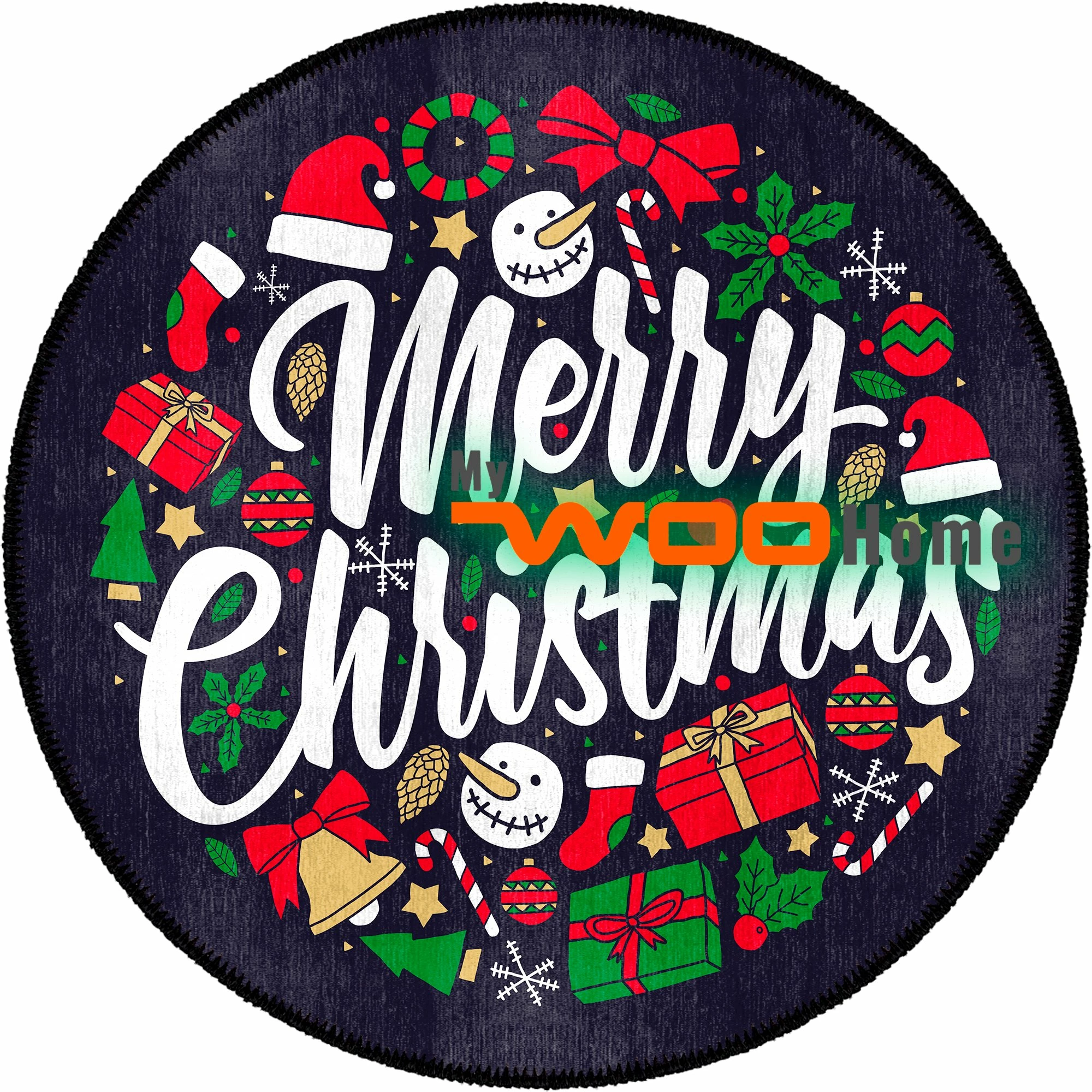 Qilim i rrumbullakët, shumëngjyrësh, 120x120cm, Conceptum Hypnose, Woobtny0333