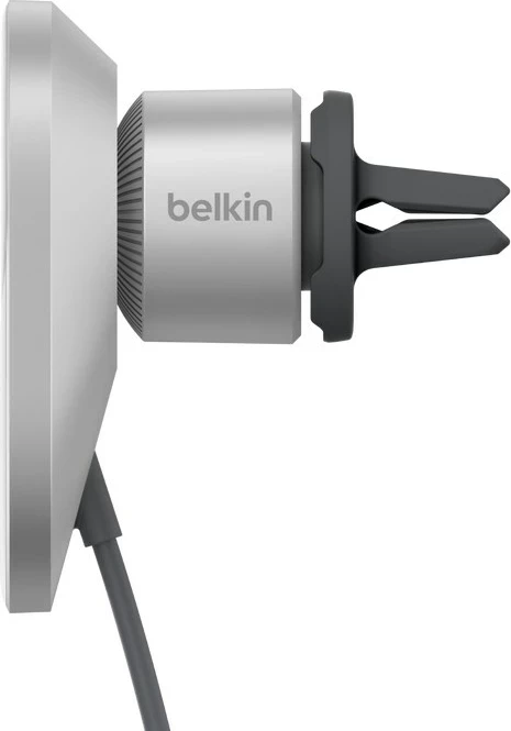 Karikues veture Belkin BoostCharge Pro WIC008BTGR-V2, wireless, 20W, USB Type-C, argjendtë/bardhë