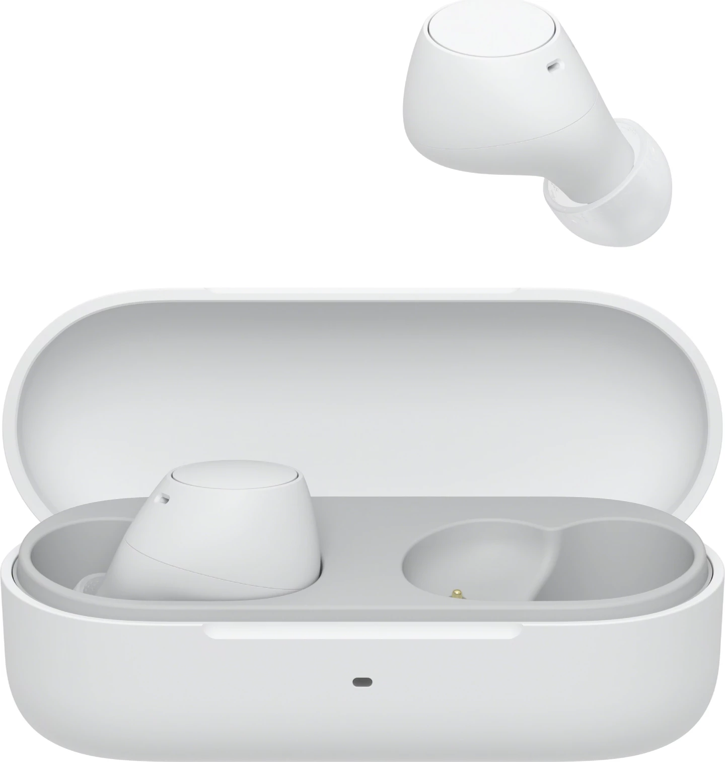 Kufje Sony WF-C510, pa kabllo, in-ear, 22h bateri, me kuti karikimi, të bardha