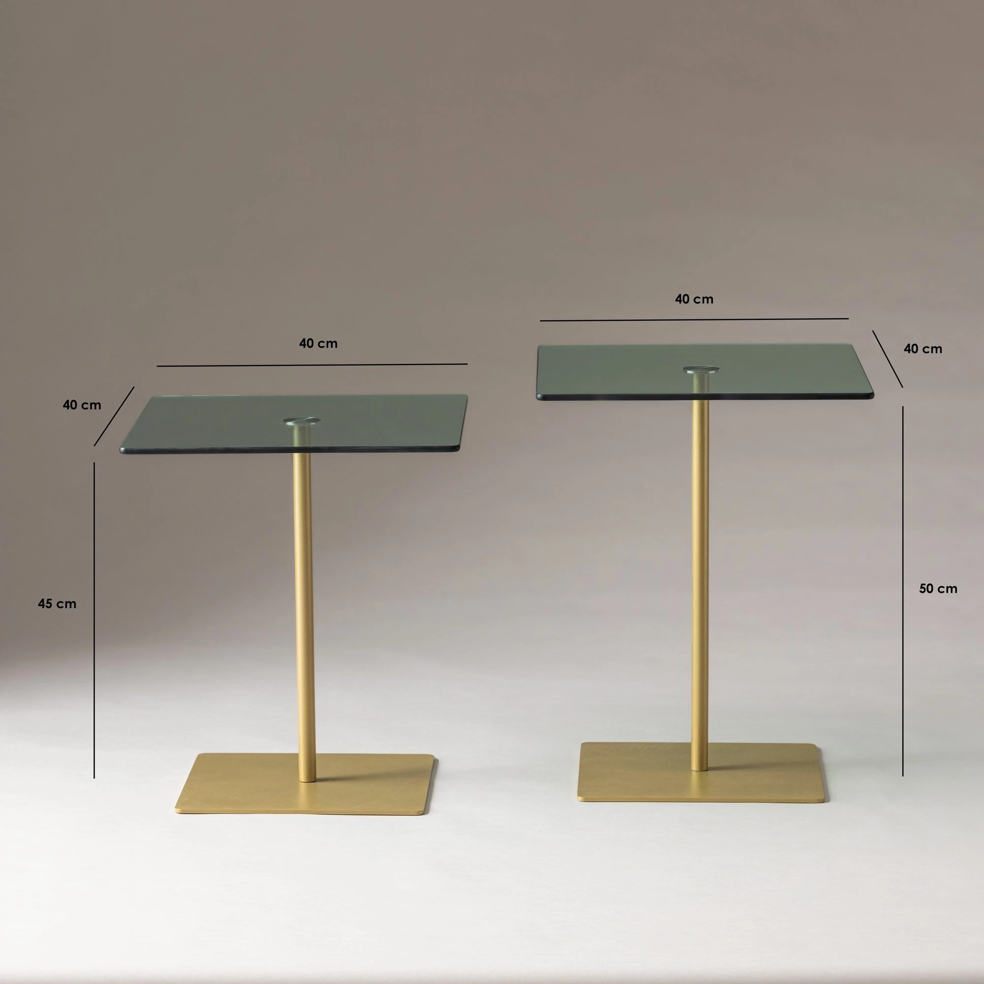 Set tavolinash kafeje, ngjyrë ari dhe e gjelbër, Skye Decor, elegante, 2 copë