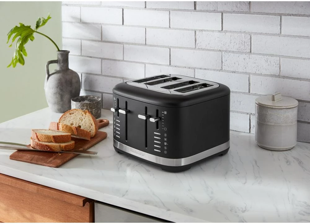 Tostier KitchenAid 5KMT4109EBM, 4 feta, çelik inox, e zezë
