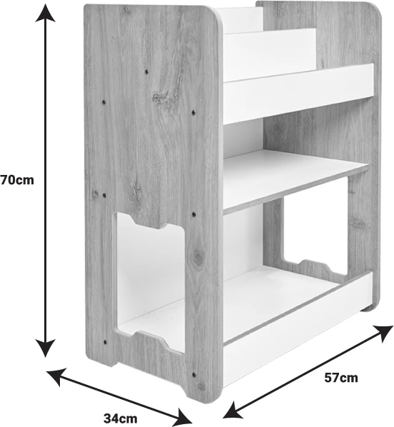 Raft Seagull, ngjyrë e bardhë, MDF, 57x34x70cm