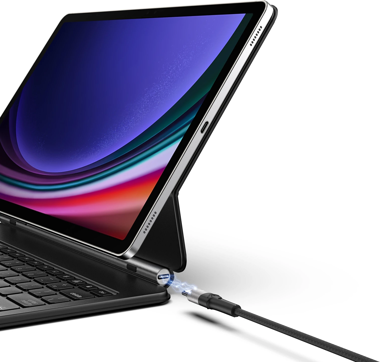 Mbështjellës me tastierë Bluetooth Dux Ducis MK Series për Samsung Galaxy Tab S9+, S8+, S7+, i zi