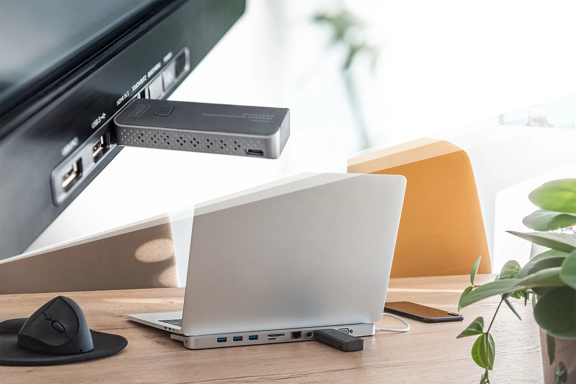 Sistem prezantimi wireless Digitus Click & Present Mini, 1920 x 1080 piksel, AV transmetues & pranues, 50 m, Wireless, i zi, HDCP