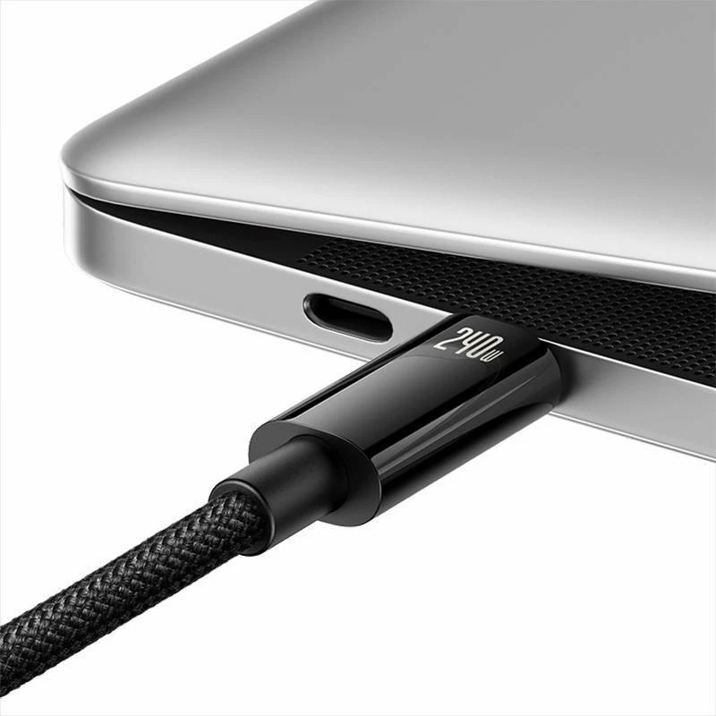 Kabllo USB-C në USB-C Baseus Tungsten Gold CAWJ040101 2 m 240W e zezë