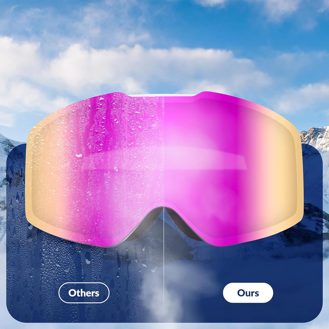 Syze skijimi Qunature Pink pa kornizë, Rozë