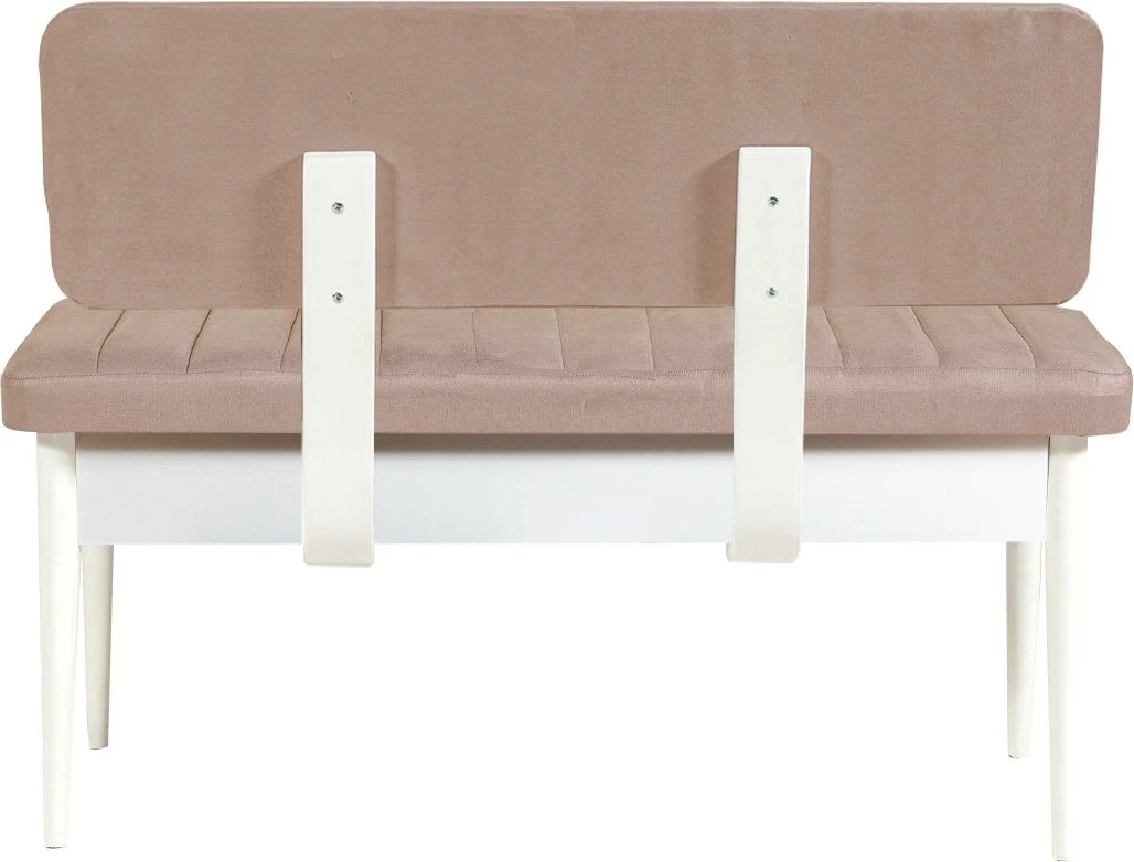 Tavolinë me karrige të zgjatshme Hanah Home, Vina, ngjyrë e bardhë dhe gur, 5 copë