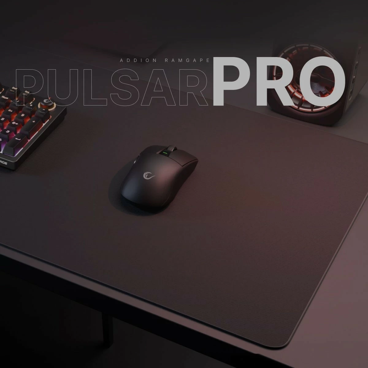 Mauspad Rampage Pulsar Pro S, 29x24 cm, tkaninë jacquard, e zezë