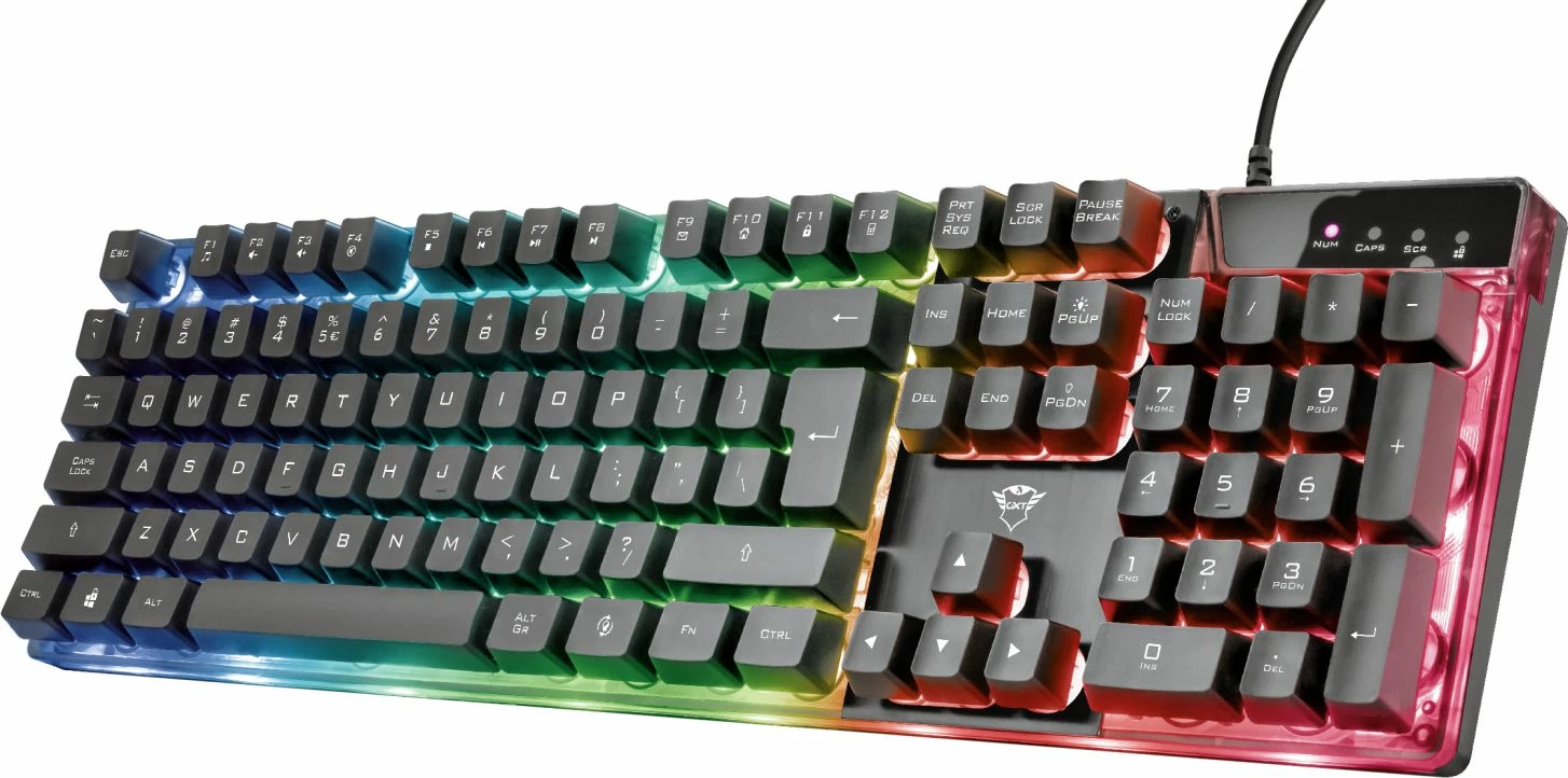 Set tastierë gaming + Maus Trust GXT 838 Azor 23472, me kabllo, RGB, 3000 DPI, e zezë