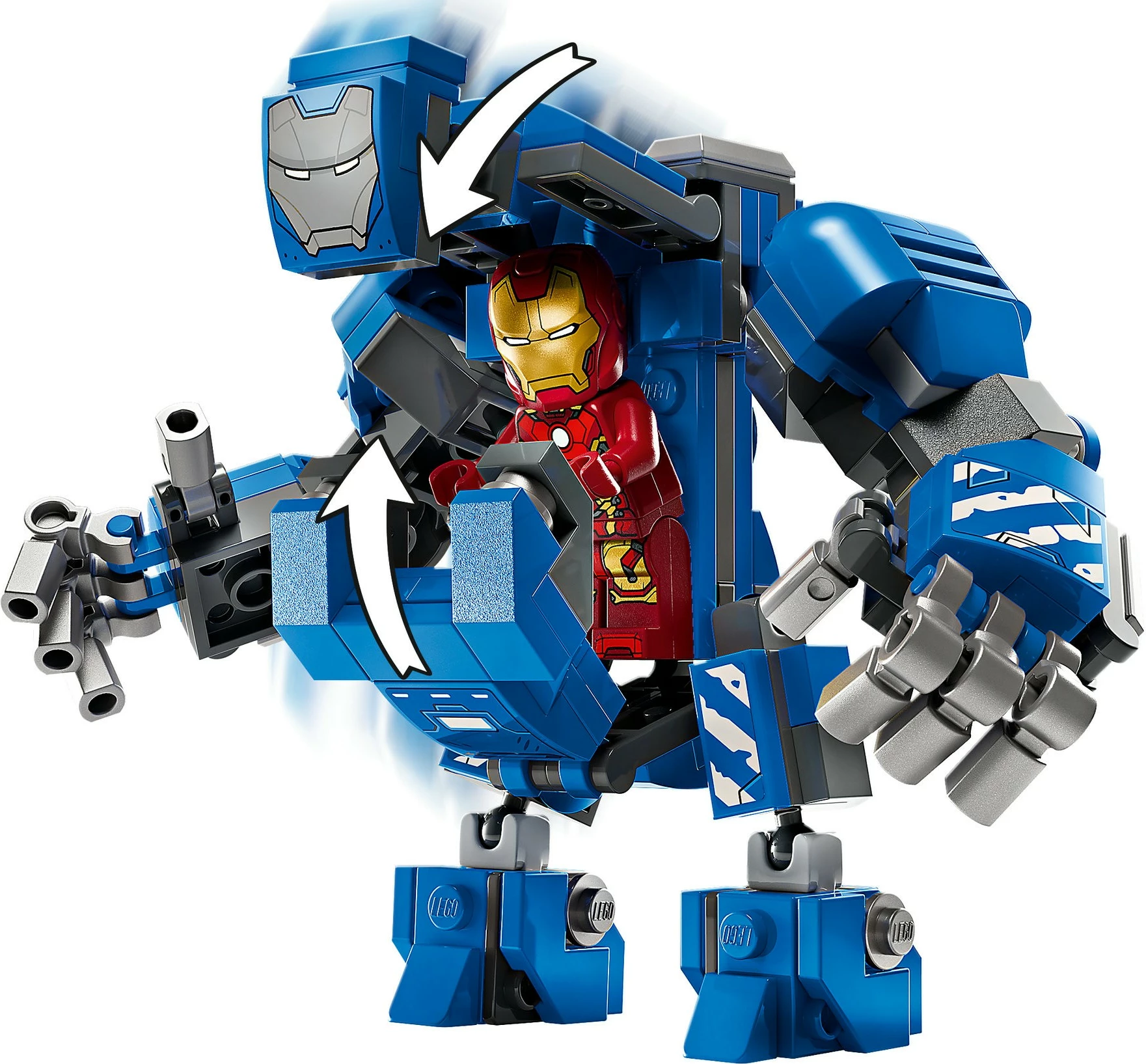 Set ndërtimi LEGO Iron Man's Laboratory: Hall of Armour, 384 pjesë, shumëngjyrësh