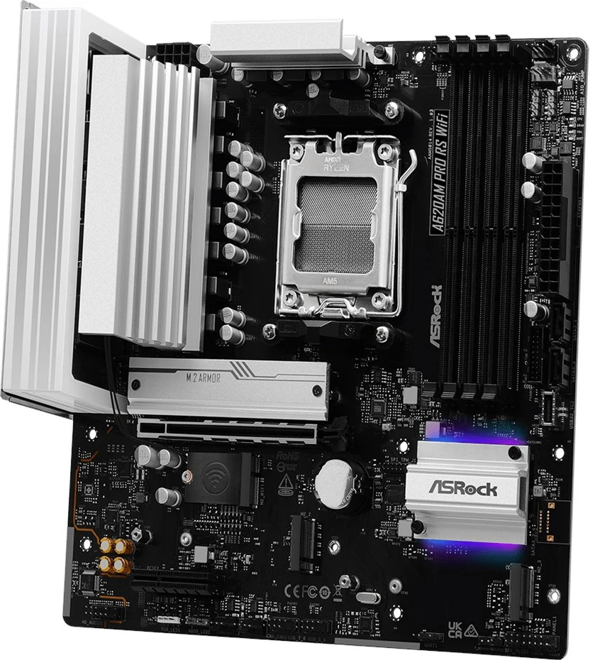 Pllakë amë Asrock A620AM PRO RS WIFI, Socket AM5, micro ATX, WiFi 6E
