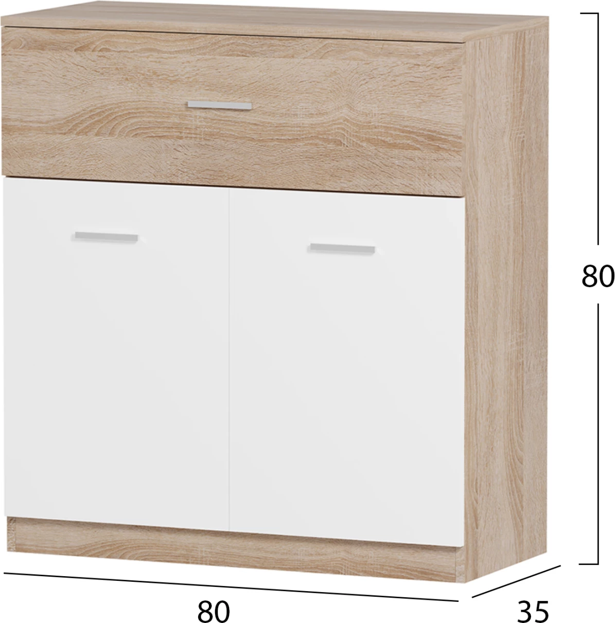 Set hyrje 3 pjesë DIONNE FH21058 melaminë në sonama-bardhë