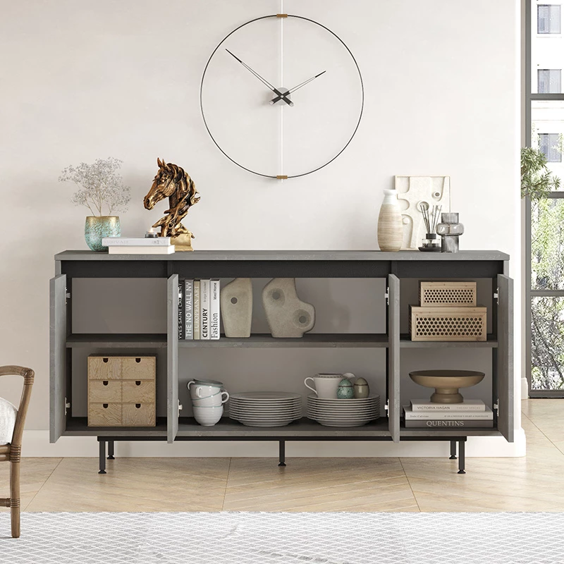 Sideboard Jethro, anthracite-wenge, 160x44.5x75.5cm