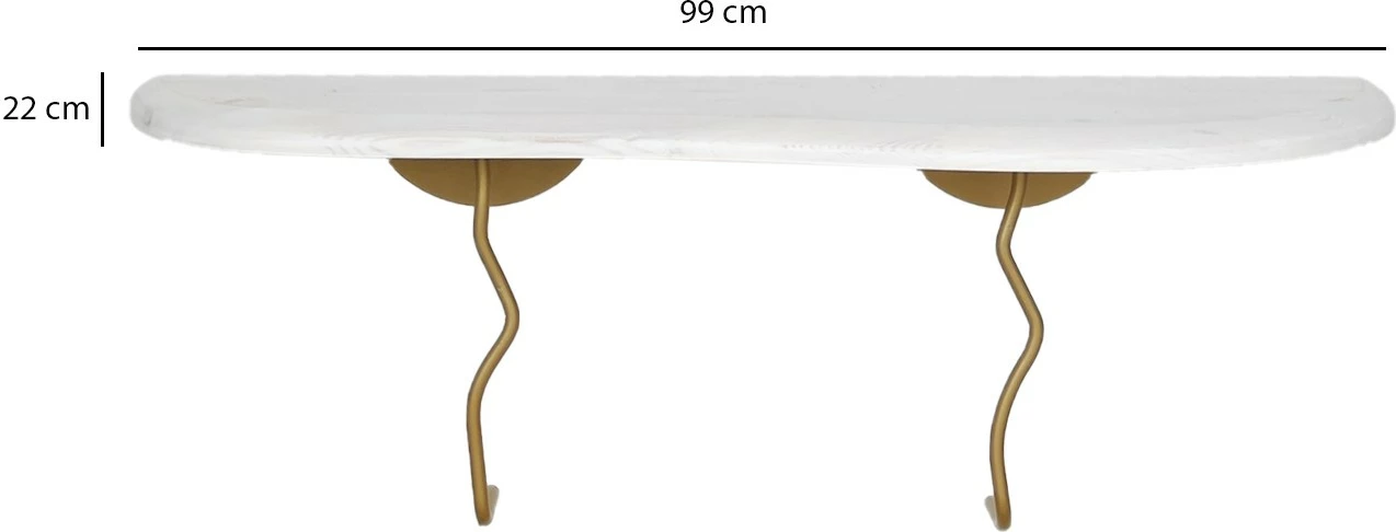 Raft muri dekorativ Skye Decor, ari, bardhë