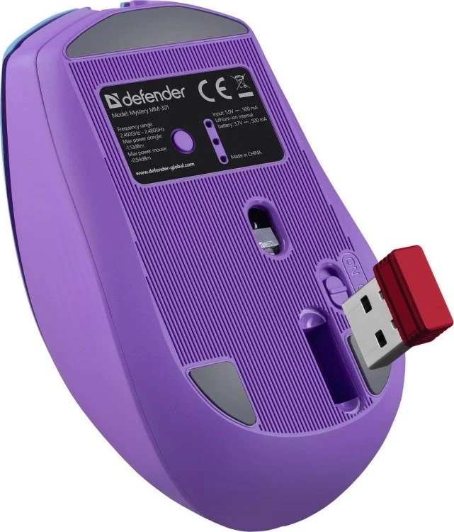 Maus Defender Mystery MM-301 RF+BT, 1600dpi, 6P, Purple