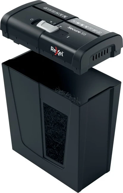 Prerës letre Rexel Secure S5, Shirit prerës, 70 dB, i Zi