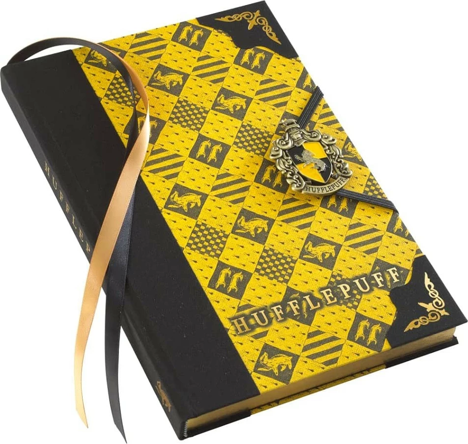 Fletore NOBLE COLLECTION Harry Potter Hufflepuff, me kapëse metalike, e zezë/verdhe