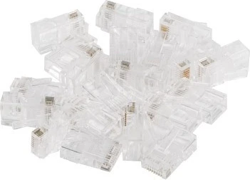 Ficha RJ45 Lanberg, 20 copa, cat.5e, transparente