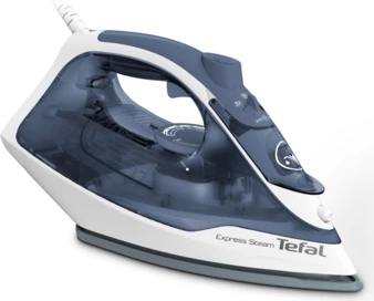 Hekur me avull Tefal Powergliss FV2837E0 2400 W, rezervuar 270 ml, blu/bardhë