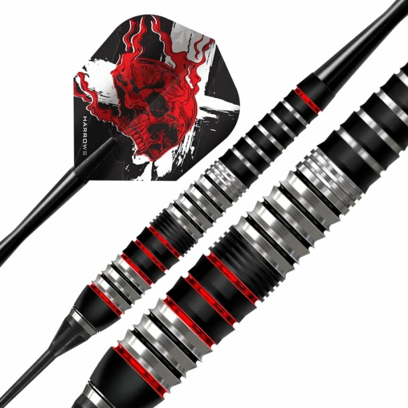 Shigjeta softip për dart Harrows, të zeza e kuqe [Pesha: 20 g]