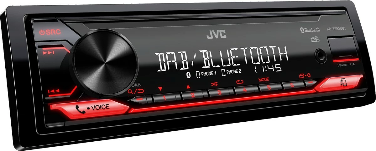 Radio makine JVC KD-X282DBT, Bluetooth, USB, i zi