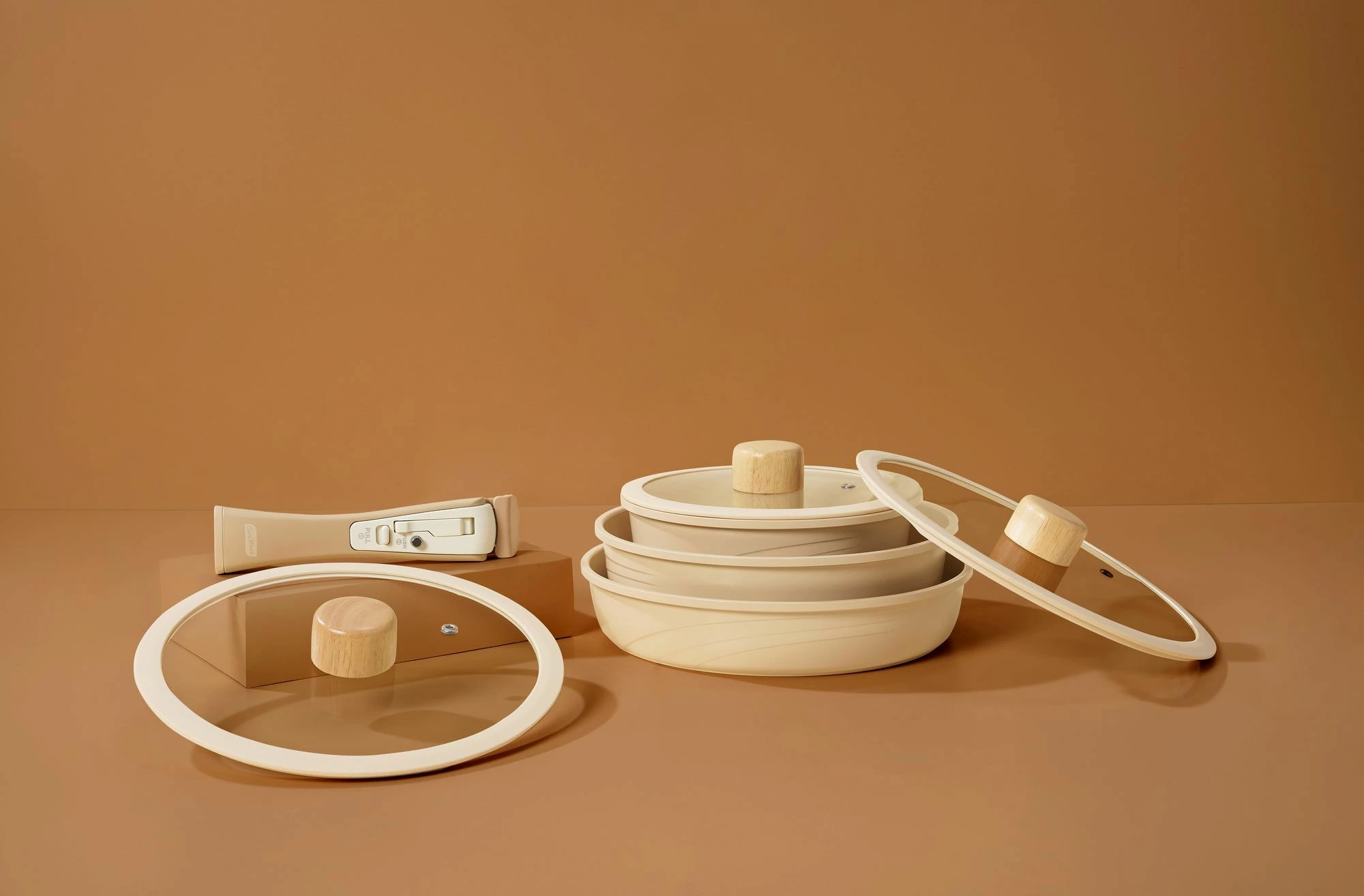 Set tenxheresh 9 copë, Hermia Hona Daily, ngjyrë krem