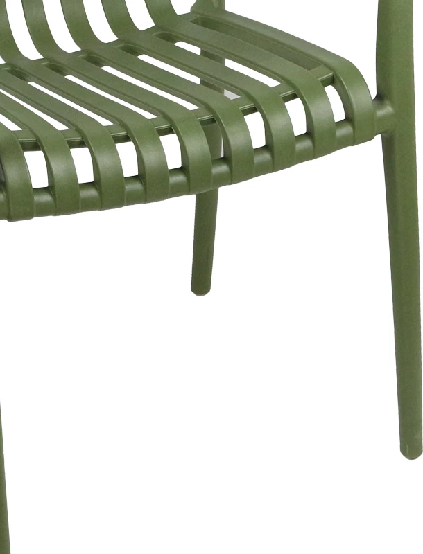 Karrige për kopsht Zoi, ngjyrë e gjelbër e errët, 58.5x54x80cm