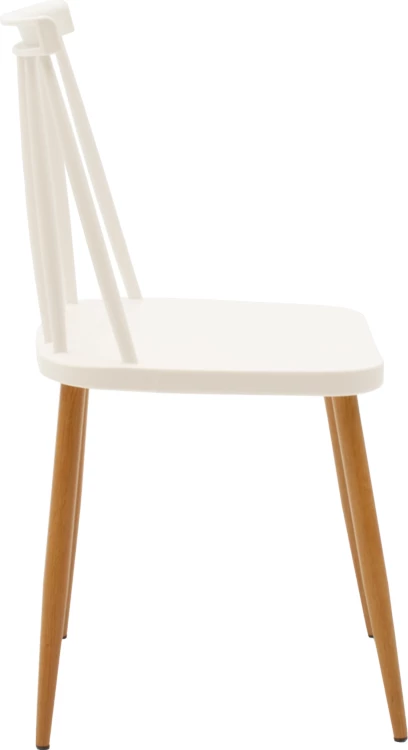 Set tavoline me karrige, ngjyrë e bardhë-natyrale, D60x73cm