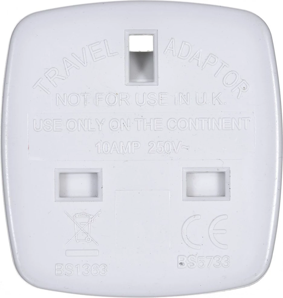 Përshtatës prize Gembird A-AC, 7.5A, type-G/F, 45mm (UK), e bardhë