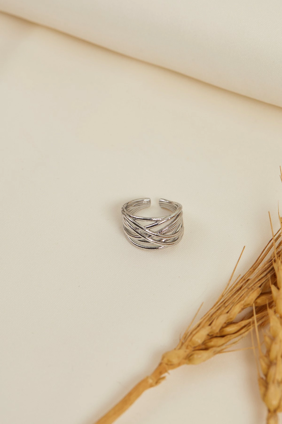 Unazë metali, ngjyrë argjendi, Elika, ELKABBJ0002